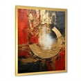 thumbnail image 4 of Designart "Fusion Spiral In Red And Gold II" Abstract Spirals Picture Framed Wall Art Living Room, 4 of 5