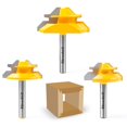 thumbnail image 1 of Juego de brocas Lock Miter para fresadora Newdeli, 45 grados, 3 piezas, vástago de 1/4 pulgadas, 1 of 7