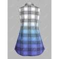 thumbnail image 2 of Blusa de Talla Extra a Cuadros Sin Mangas de Color Degradado Rosegal Blusas Tallas Grandes, 2 of 5