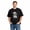 Black-11, variant on Men's Cotton T-Shirt, Garden Gnome Skeleton Dark Graphic Crew Neck Short Sleeve Tee for Halloween Party