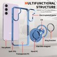 thumbnail image 7 of Phone Case for Samsung Galaxy S23 5G Clear Transparent TPU Cell Cover with Tempered Glass Screen Protector and Slim Magnetic Ring Holder Stand S 23 23S GS23 G5 SM-S911U 6.1 inch Women Men Blue, 7 of 7