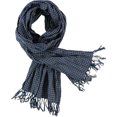 thumbnail image 1 of Ralph Lauren - Bufanda a cuadros con flecos para hombre, azul, larga (60 pulgadas y más), 1 of 1