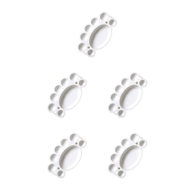 Wisewang BGVfivePlastic Paint Palette Tray DIY 7-Well Craft Art Painting Beauty Pallet Accessory Random Color 5Set