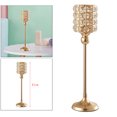 thumbnail image 4 of Cristal Metal Boda candeliere Dorado Especiales Hogar Dormitorio Oficinas Sala de candeliere Decorativo de Inaugur Alto 41cm BLESIY candelabros de escritorio de cristal, 4 of 8