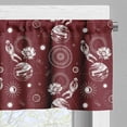 thumbnail image 5 of Ambesonne Space Valance & Curtain, Outer Space Astronaut Moon, 55"x36", Ruby Eggshell, 5 of 7