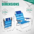 thumbnail image 5 of Sunnyfeel 5-Position Backpack Beach Chair Lay Flat, Folding Chair with cup holder, phone slot & bottle opener, Outdoor & Picnic &Camp, 5 of 5
