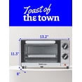 thumbnail image 7 of Betty Crocker 9L Toaster Oven, 2-Slice Toaster with Chrome Plated Front, Stainless Steel Handle, Bake, Broil & Toast Functions, Easy Control Dials, Includes Baking Pan & Rack, BC-5665B, Black/Silver, 7 of 7