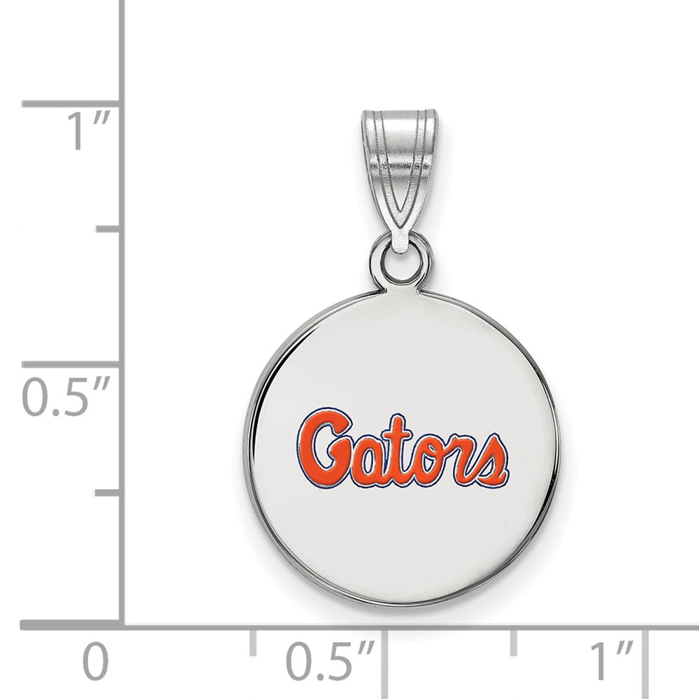 White Sterling Silver Charm Pendant Florida NCAA State University 22 mm 15