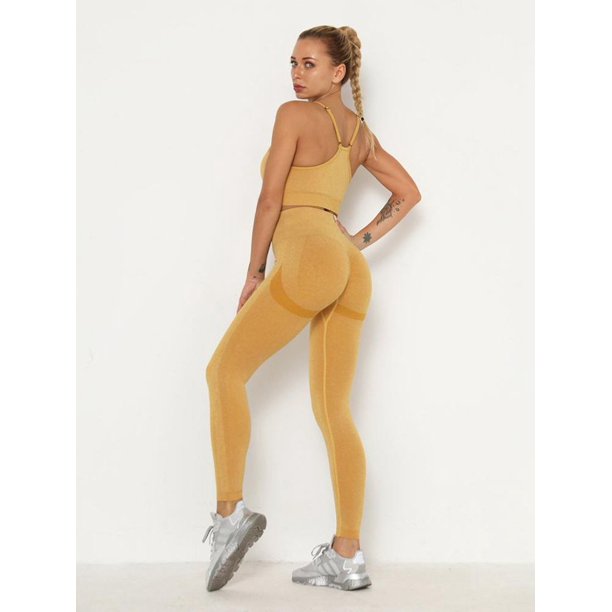 Conjuntos de mujer, chándal ajustado, sujetador transpirable, Top de manga larga, trajes sin costuras, Leggings Push Up de cintura alta, ropa de gimnasio, traje deportivo Deng Xun unisex