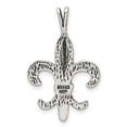 thumbnail image 2 of Auriga Fine Jewelry 925 Sterling Silver Fleur De Lis Charm Pendant for Women (L- 30mm, W- 20mm), 2 of 6