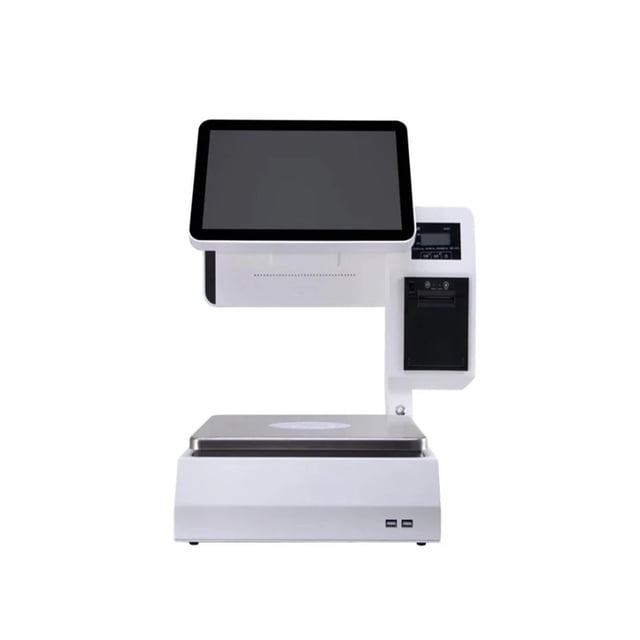 15.6 Inch Dual Touch Screen Information Display Smart Pos Terminal Cash Scale Register ,Easy to Operate