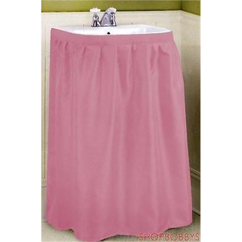Dobbie Fabric Sink Skirt Pink 55.5x35.5