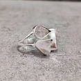 thumbnail image 5 of Natural Rose Quartz Ring, Raw Quartz Gemstone Ring, Birthstone, Triple Stone, 925 Sterling Silver, Womens Ring, Christmas, Adjustable Ring, Handmade, Statement Jewelry, Rough Jewelry, 5 of 6