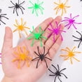 thumbnail image 4 of Monebena 120 Pieces Halloween Realistic Plastic Spiders 4 Colors Small Spider Toys Black Fake Spiders Prank Props for Halloween Home and Party Decorations M01, 4 of 7