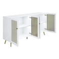 thumbnail image 3 of Pemberly Row 4-Door Wood Console Cabinet with LED in White High Gloss, 3 of 4