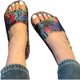 thumbnail image 3 of Sandalias planas con grafiti para mujer, zapatos informales con estilo informales de verano para playa personal Wmkox8yii hj789, 3 of 6