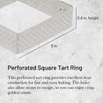 thumbnail image 2 of Tart Ring de Buyer, cuadrado perforado, 15 cm x 2 cm, 2 of 6
