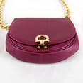 thumbnail image 5 of Pre-Owned Salvatore Ferragamo Gancini Chain Shoulder Bag in Purple Leather for Women (Fair), 5 of 13