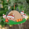 thumbnail image 2 of Decoración para árbol de Navidad, carpa colgante, muñeco de nieve, árbol de Navidad, bricolaje, decoración de árbol genealógico, colgante de Navidad (2 piezas, colores mezclados), 2 of 5