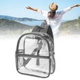 thumbnail image 1 of Mochila Transparente de Pvc Con Diseño de Cremallera, Suave y Duradera Mochila Transparente Impermeable, Visibilidad Interna, Uso Diario, Versátil, PARA la Escuela, LA, 1 of 7