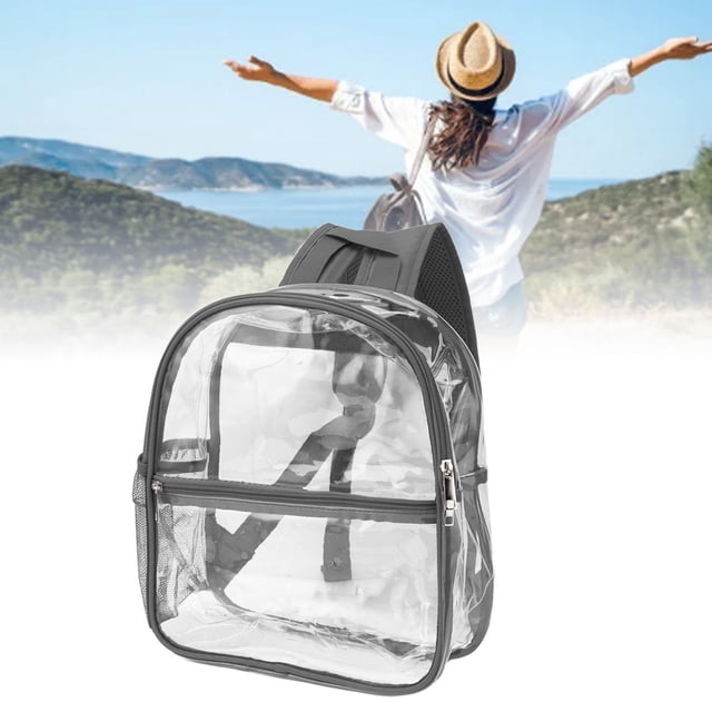 Mochila Transparente de Pvc Con Diseño de Cremallera, Suave y Duradera Mochila Transparente Impermeable, Visibilidad Interna, Uso Diario, Versátil, PARA la Escuela, LA