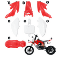 thumbnail image 3 of CRF50 Plastics Kit Pit Bike Parts Fairings Fenders for CRF 50 XR 50 SSR 110 107 125 MX650 MX500 Piranha Baja Red+White, 3 of 4