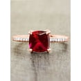 thumbnail image 2 of Limited Time Sale: 1.25 Carat Red Ruby and Diamond Engagement Ring in 10k Rose Gold for Women on Sale, 2 of 2