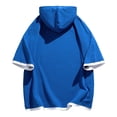 thumbnail image 6 of SCSAlgin Mens Lightweight Athletic Short Sleeve Hoodies Workout Sport Sweatshirts Solid Color Pullover Dry Fit T-Shirts, 6 of 7