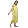 thumbnail image 5 of Moomaya Solid Womens Button Placket Knee Long Nightdress Cotton Night Gown, 5 of 6