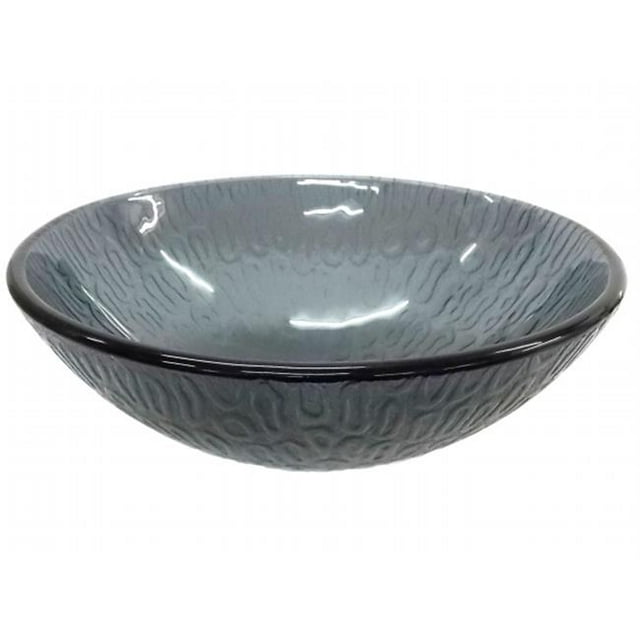 Eden Bath EB-GS43 Évier de Récipient en Verre à Cerceaux de Forme Libre de 14 Pouces