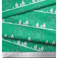 thumbnail image 3 of Soimoi Tissu en Velours Vert Baies Rouges & Joyeux Noël Imprimé Texte Tissu au Mètre 58 Pouces de Large, 3 of 3