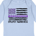 thumbnail image 4 of Inktastic Epilepsy Awareness Purple Ribbons and Flag Boys or Girls Long Sleeve Baby Bodysuit, 4 of 5