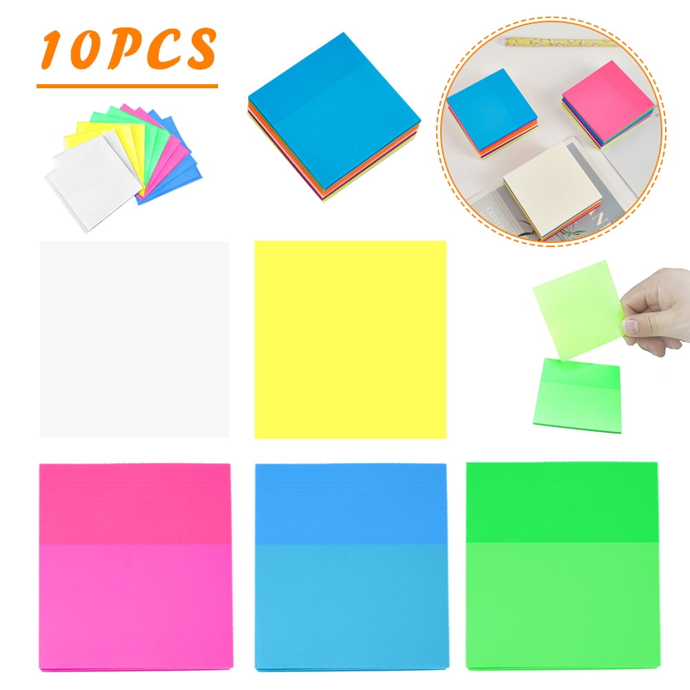 8 X MEMO STICKY BACK NOTE PADS SUPER ADHESIVE  80 SHEETS 75 X 75 MM WHITE 