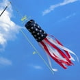 thumbnail image 3 of Anley 60 Inch American US Flag Windsock, Stars & Stripes USA Patriotic Decorations - Embroidered Stars and Fade Resistant - 5 Feet, 3 of 7