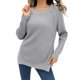 thumbnail image 1 of Gibobby Suéter de Cuello Redondo para Mujer, suéter ligero de cuello redondo para mujer(Gris,G), 1 of 5
