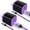 Purple, variant on USB C Charger Block Fast Charging, 2 Pack Dual Port USB Wall Charger with 6FT Type C Charging Cable, USB C Block Charger Wall Adapter Plug Charger Station with Type C Phone Charger Cords, Purple