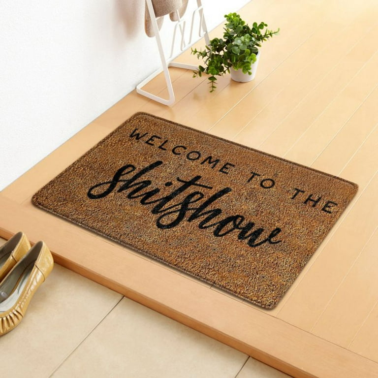 Durable Natural Rubber Door Mat, Waterproof, Low Profile, Heavy Duty Welcome  Doormat for Indoor and Outdoor, Easy Clean, Rug Mats for Entry, Patio, Busy  Areas,23.6*15.7,Welcome to 