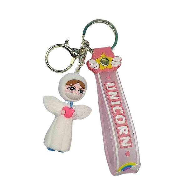 Llavero de enfermera, ángel de la guarda, regalo de agradecimiento para enfermeras, regalo de enfermera para hombres y mujeres. Blanco
