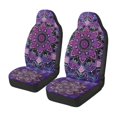 thumbnail image 4 of Pzuqiu Mandala Car Front Seat Cover Soft Comfortable 2 Pack Car Seats Covers Front Seats Only Easy to Install Anti-Slip Auto Interior Covers Full Coverage Universal Fit for Cars SUV, 4 of 7
