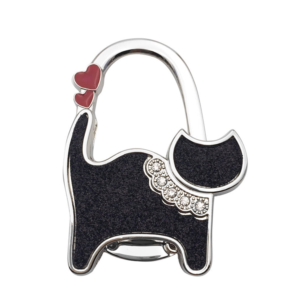 Turtle Black And White Animal Table Hook Folding Bag Desk Hanger Foldable Holder