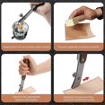 thumbnail image 4 of Adjustable Edge Creaser for Leather Crafting and Working Tools, Stainless Steel with Black Walnut Handle A, 4 of 5