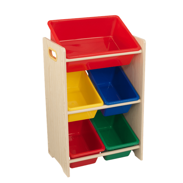 kidkraft 7 plastic bin storage unit