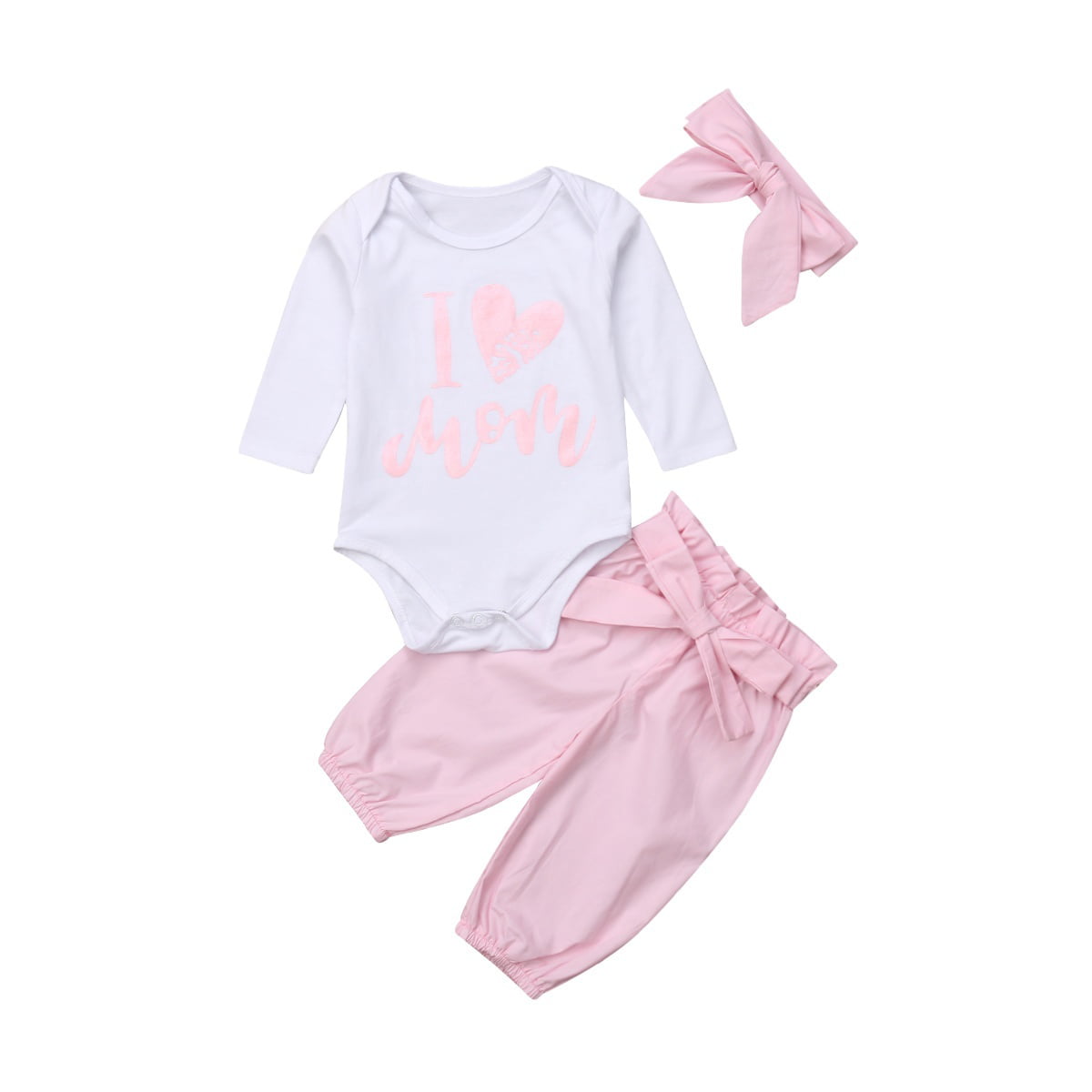 Fashion Newborn Baby Girls Clothes Outfit Long Sleeve Bodysuit ...