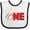 White and Black, variant on Inktastic One with Baseball Baby's First Birthday Boys or Girls Baby Bib