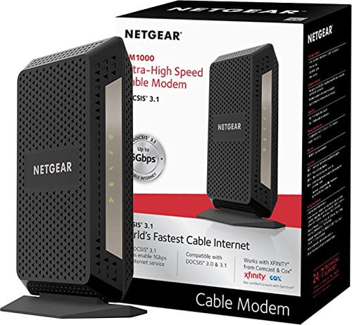 DOCSIS 3.0 Cable Modem CM400-1AZNAS Cablevision & more R6080 Certified for Xfinity from Comcast with NETGEAR CM400 8x4 NETGEAR AC1000 Dual Band Wi-Fi Router Spectrum Cox 