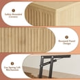thumbnail image 3 of Pusnapku 37" Lift Top Coffee Table, Wood Fluted Rectangle Dining Table with Hidden Compartment, Open Cubby, Center Desk for Home Office, Living Room, 3 of 9