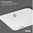 thumbnail image 5 of Kohler Caxton K20000 Rectangle Undermount Bathroom Sink, 5 of 7