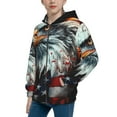 thumbnail image 2 of Pofeuu USA Bald Eagle Print Teenage Zipper Hoodie Sweatshirts Hooded Casual Jackets With Pocket For Boys Girls-Medium, 2 of 6