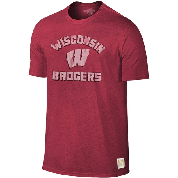 Original Retro Brand Men's Wisconsin Badgers Red TriBlend TShirt