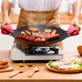 thumbnail image 3 of Hicess Poêle à Griller Style Coréen pour Cuisinière Poêle Ronde Antiadhésive avec Poignées pour Cuisson Intérieure, 3 of 8